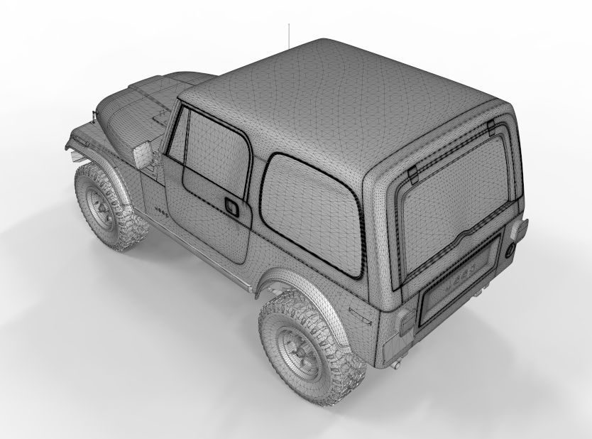 Jeep CJ7 1982 3D model_10