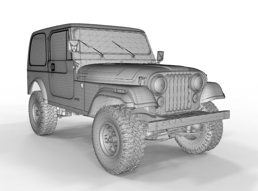 Jeep CJ7 1982 3D model_9