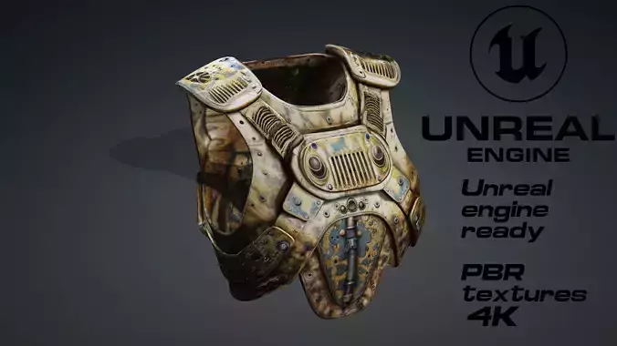Scavenger armor fallout style PBR 4k