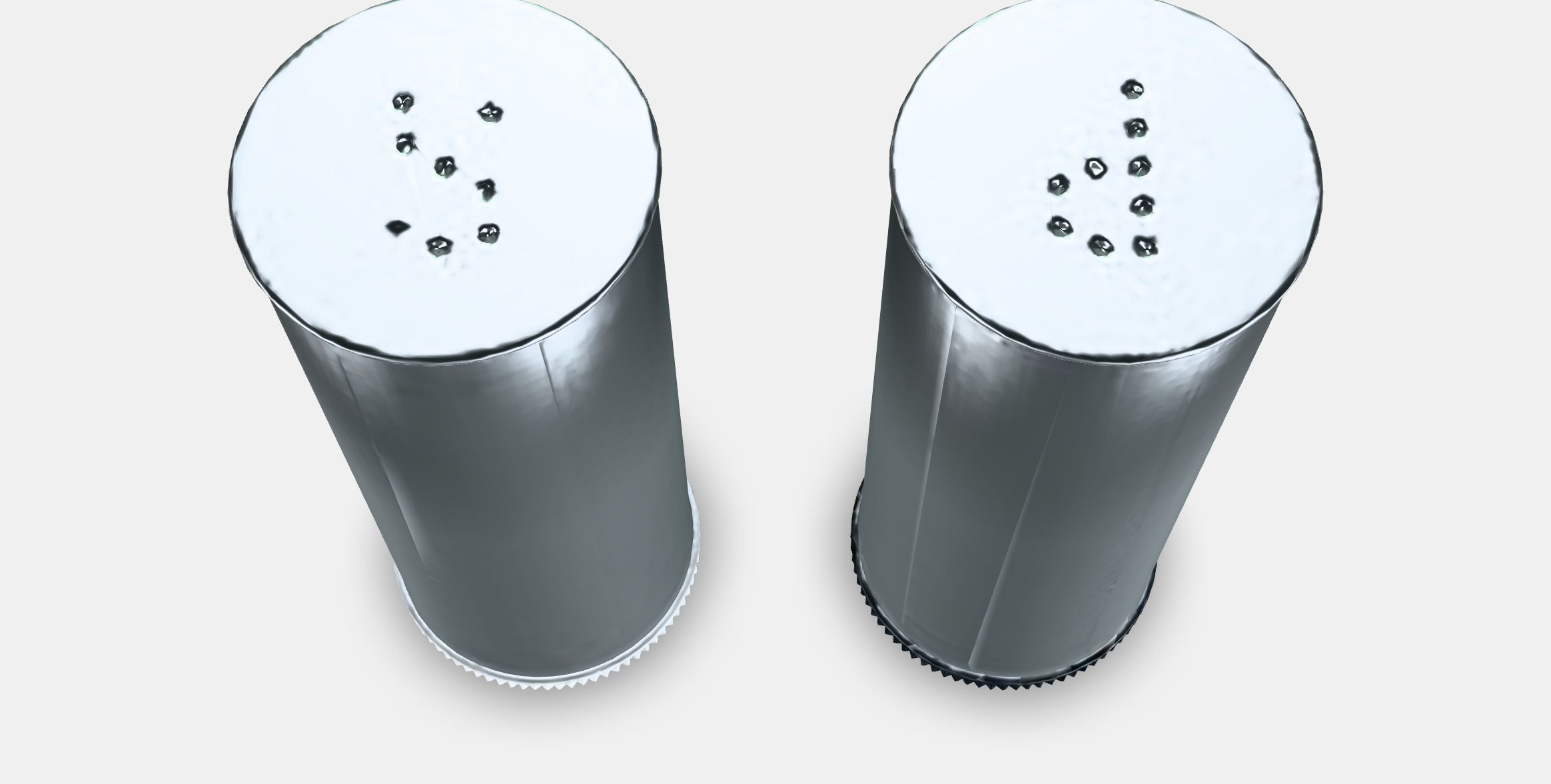 PLATS Saltpepper shaker set of 2 Low-poly 3D model_4