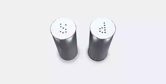 PLATS Saltpepper shaker set of 2 Low-poly 3D model