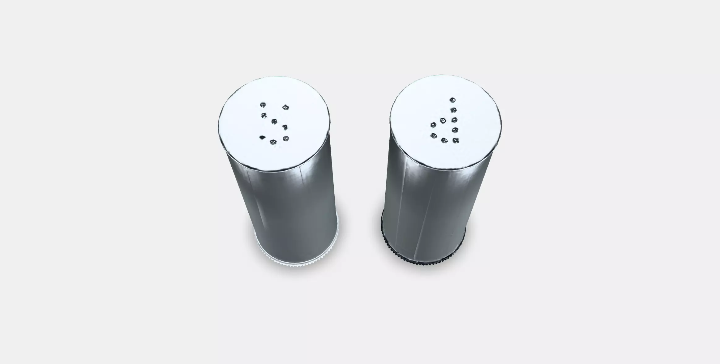 PLATS Saltpepper shaker set of 2 Low-poly 3D model_0