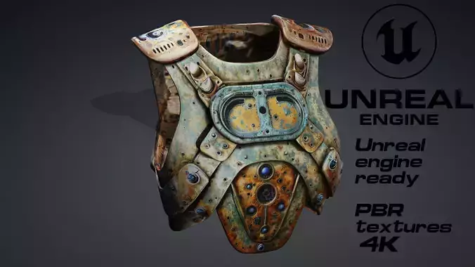 Scavenger armor fallout style PBR 4k
