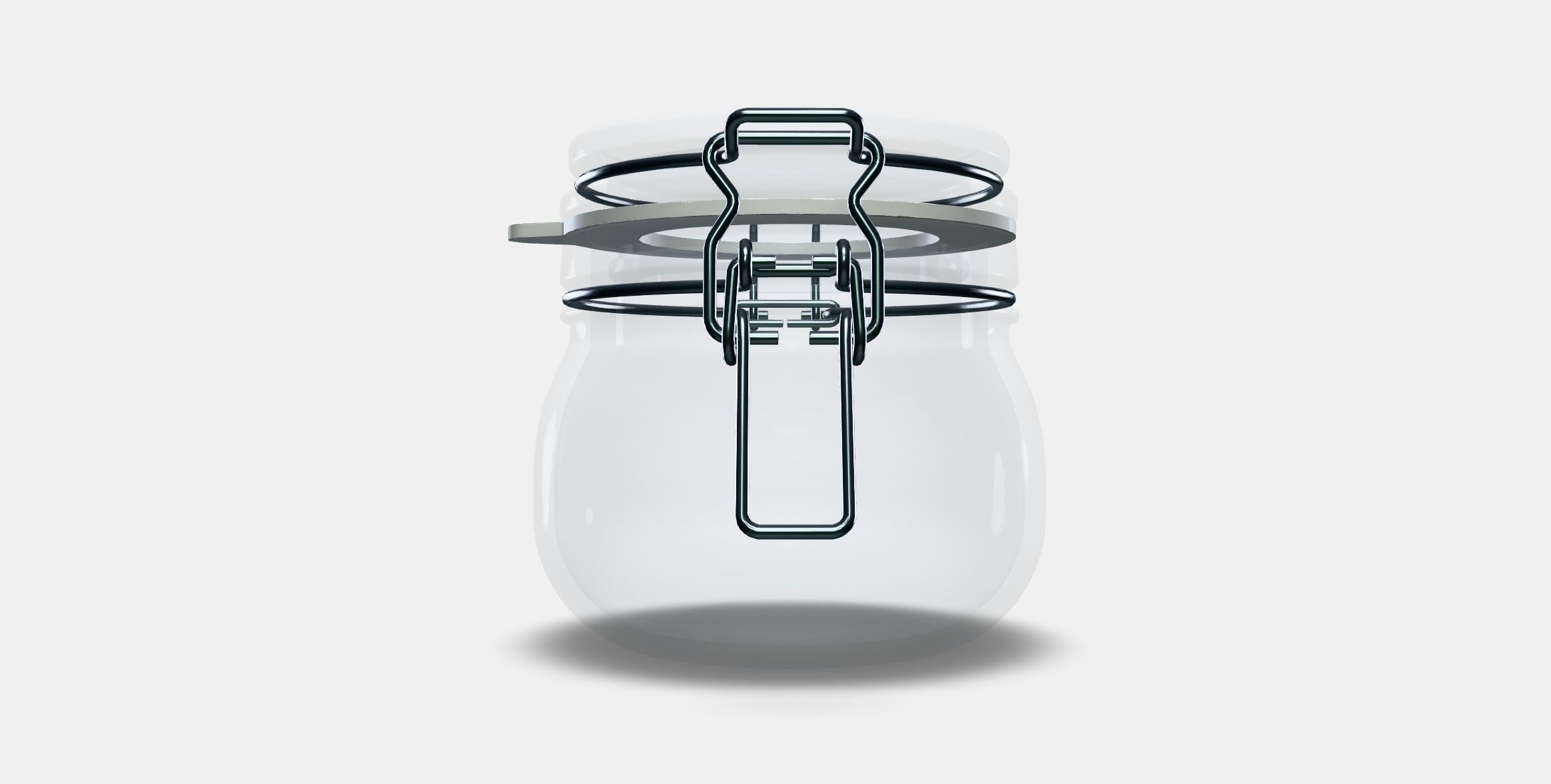 KORKEN Jar with lid 2 Low-poly 3D model_10