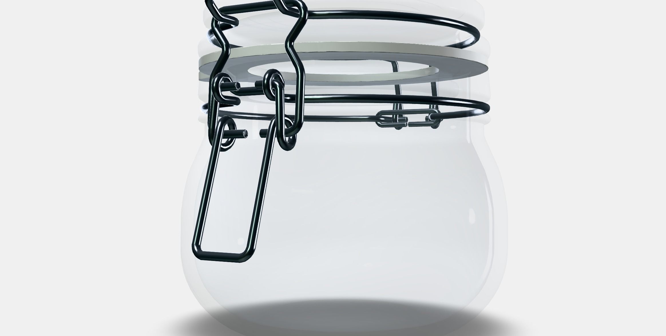 KORKEN Jar with lid 2 Low-poly 3D model_13