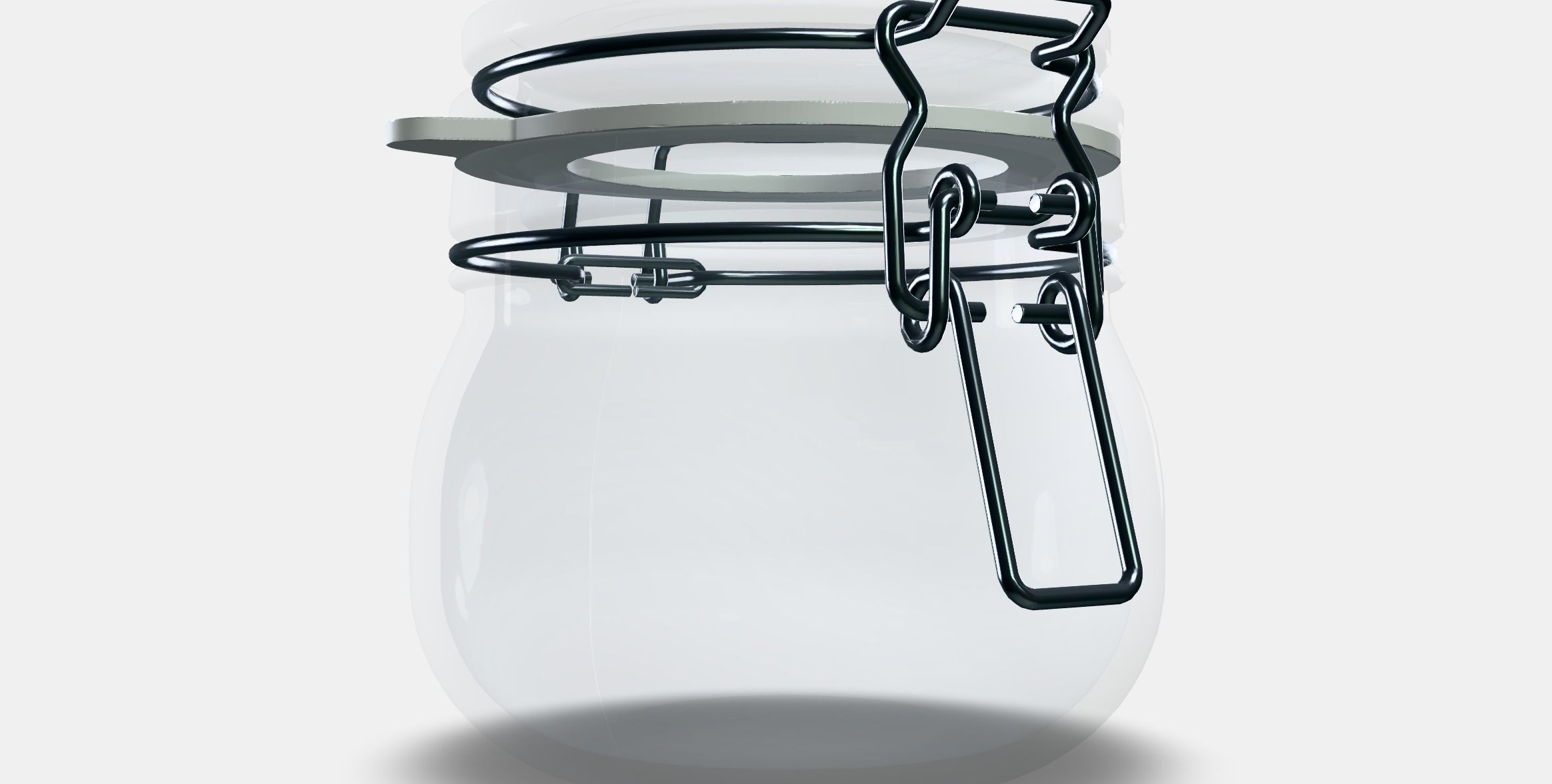 KORKEN Jar with lid 2 Low-poly 3D model_9