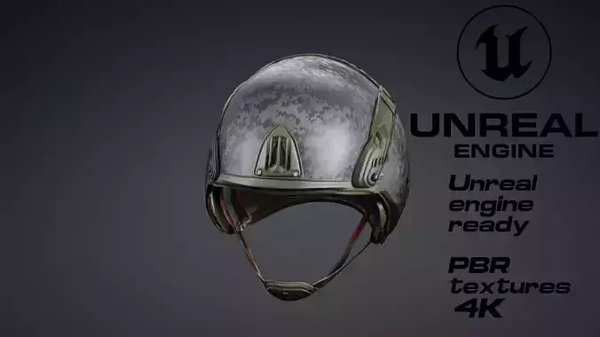 Military helmet PBR 4k 