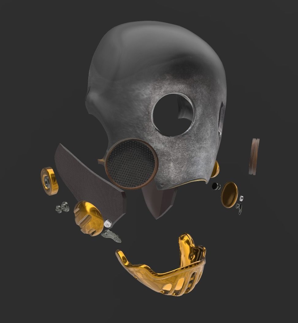 Hellboy - Karl Ruprecht Kroenen - Helmet 3D print model_1