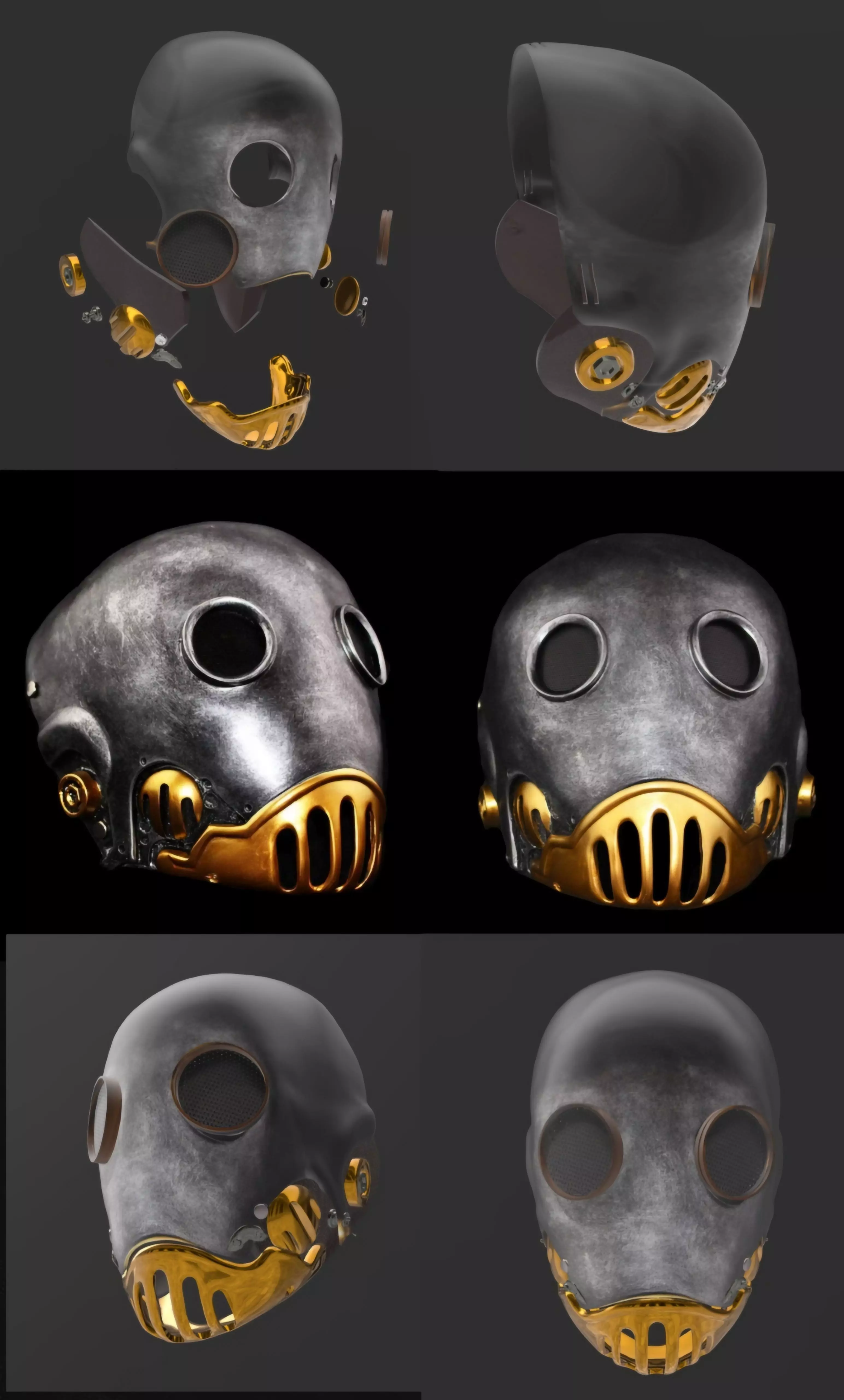 Hellboy - Karl Ruprecht Kroenen - Helmet 3D print model_0