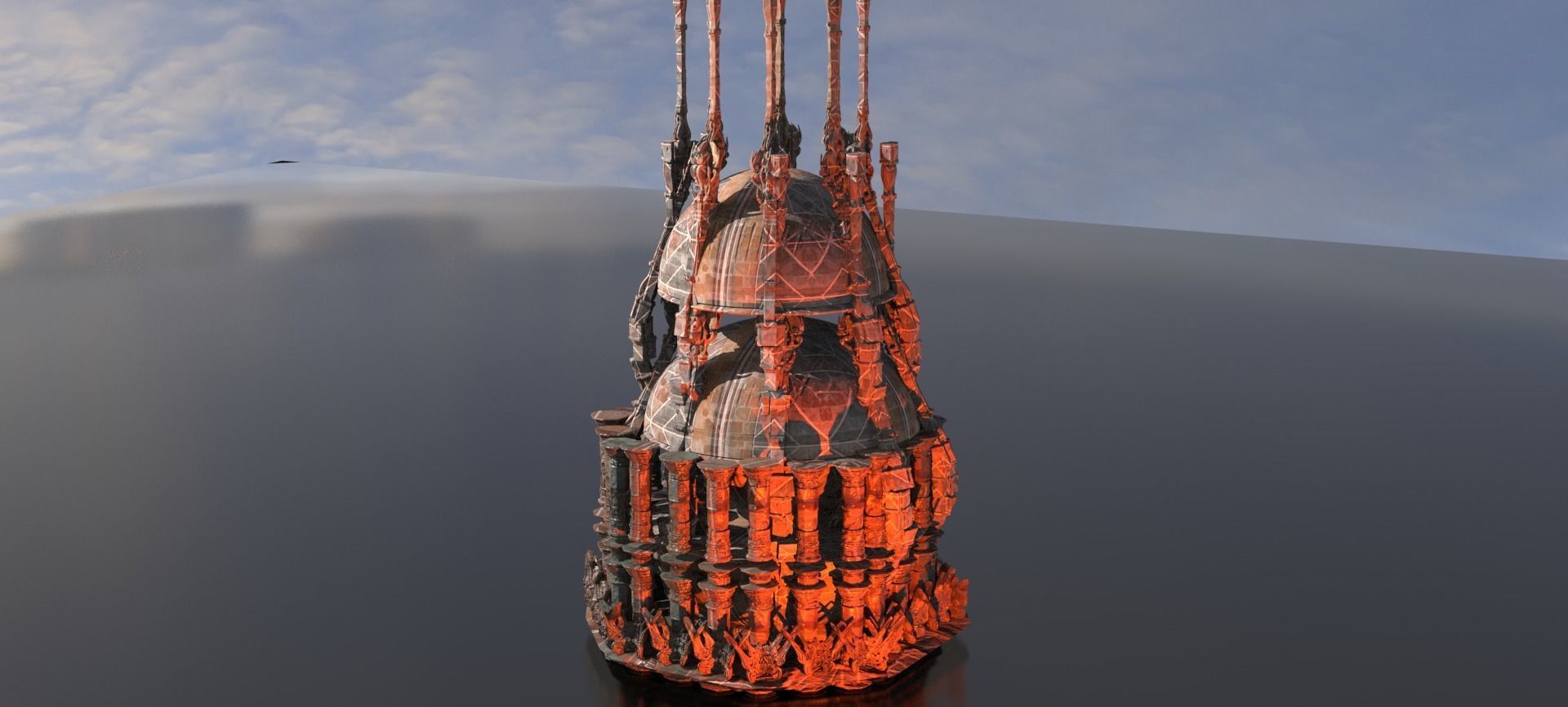 Kali Blood Stone tower  3D model_1