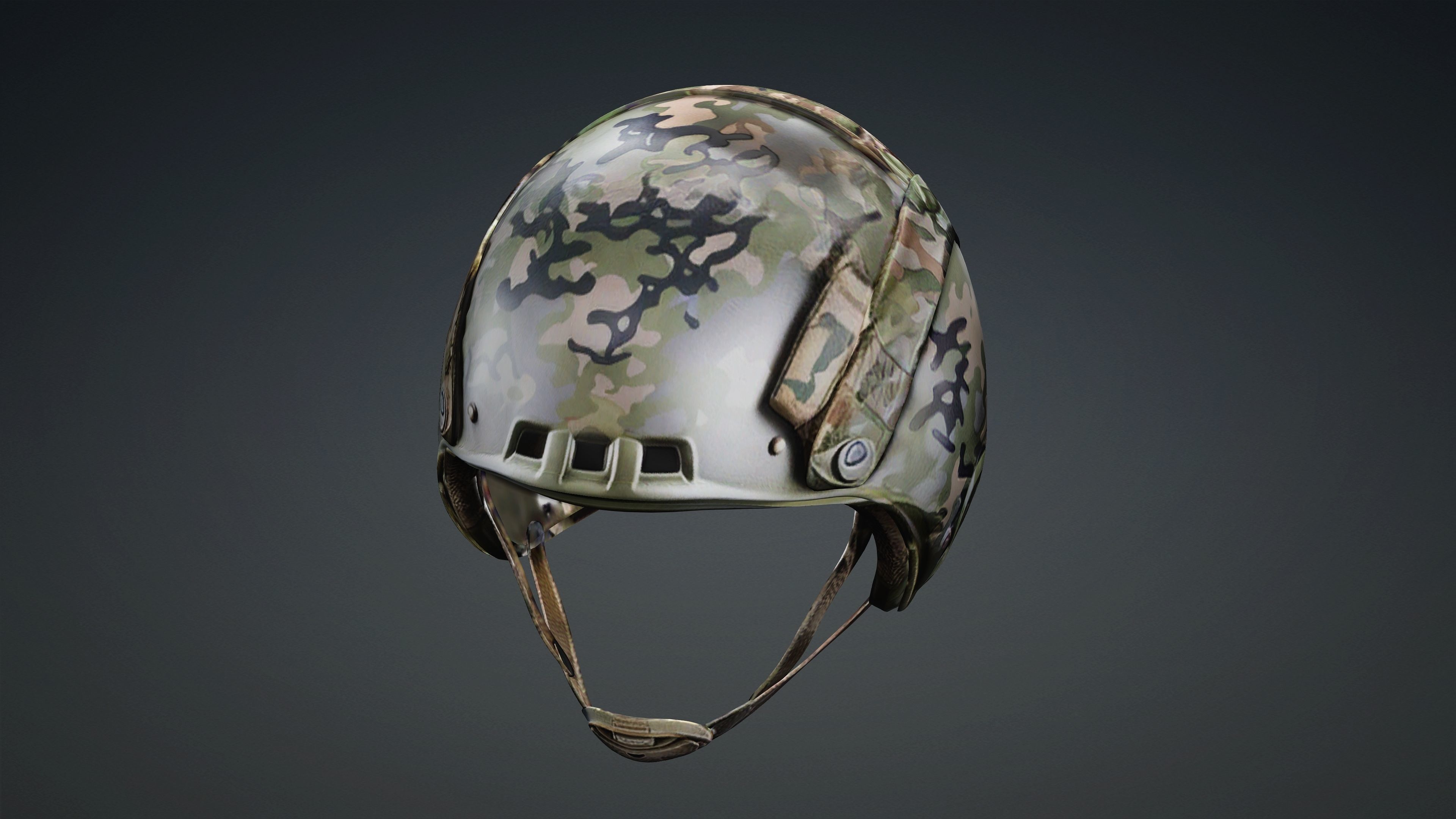 Military helmet PBR 4k Low-poly 3D model_2