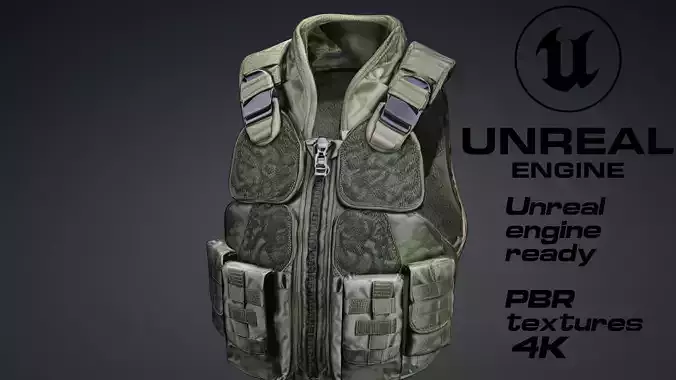 Military vest PBR 4k