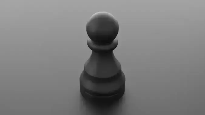 Pawn chess piece Low-poly 3D model