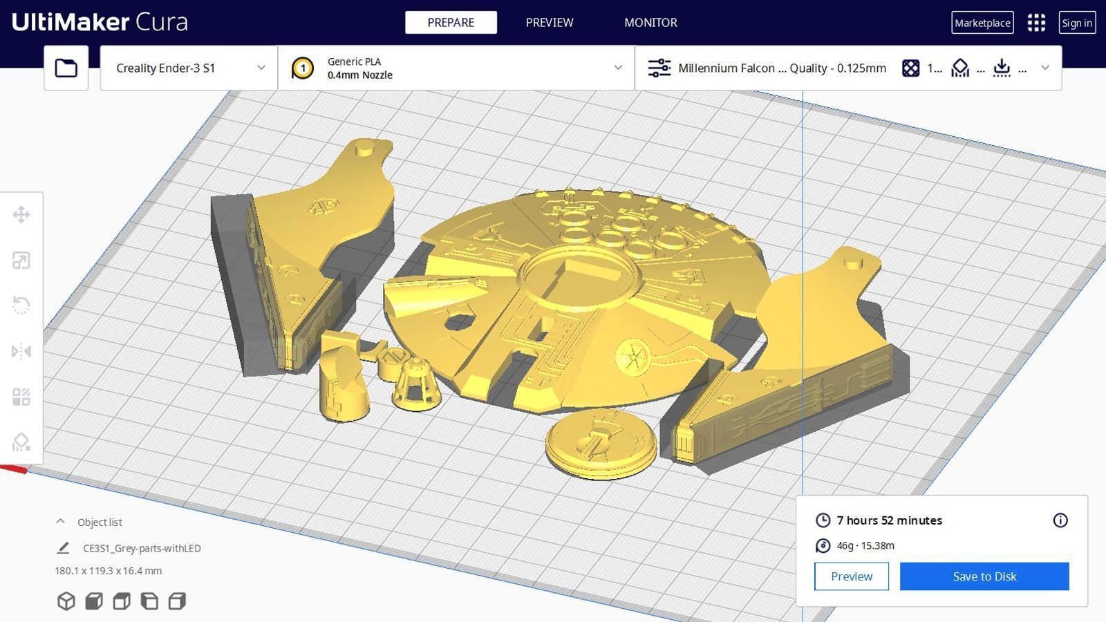 Millennium Falcon Mouse 3D print model_6