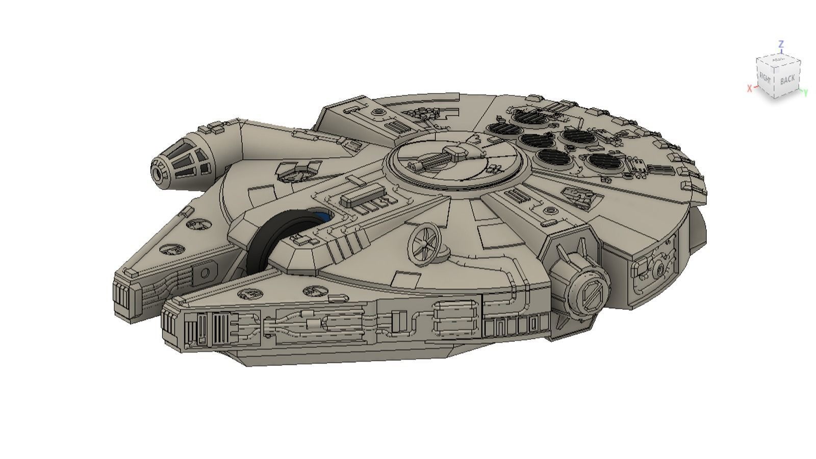 Millennium Falcon Mouse 3D print model_10
