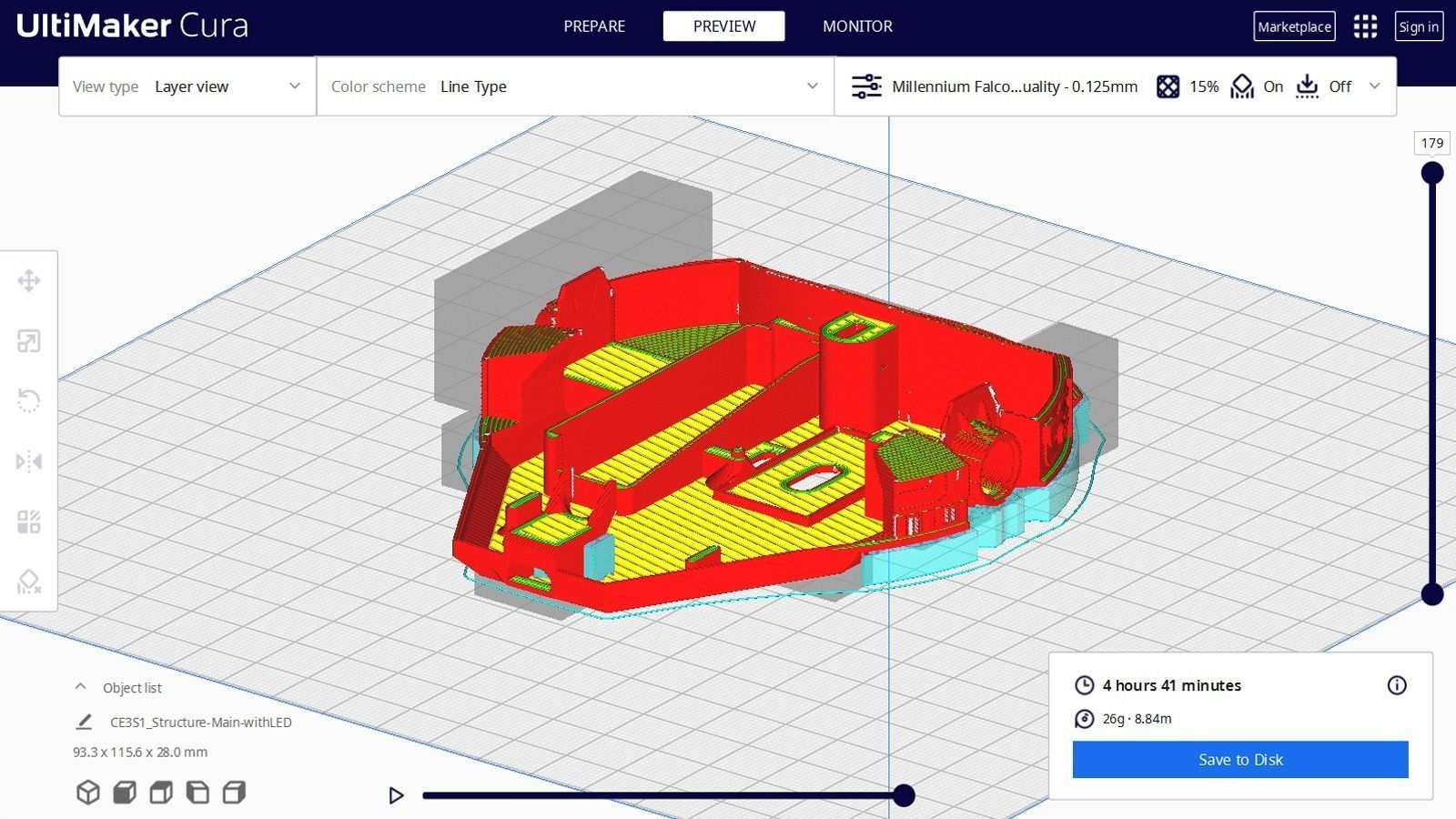 Millennium Falcon Mouse 3D print model_9