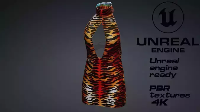Leopard dress PBR 4k VR
