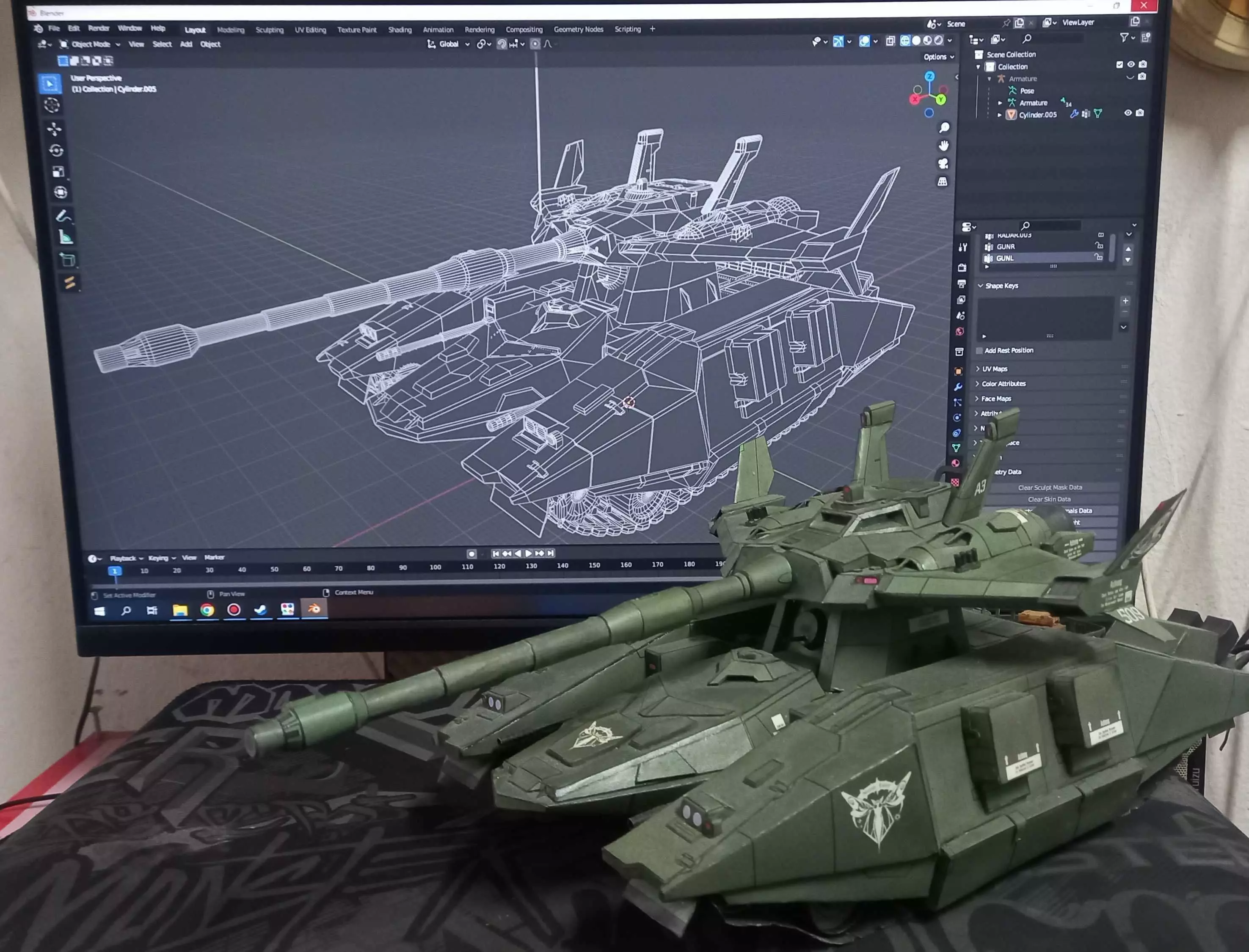 Magella Tank 3D Model Papercraft Model 3D model