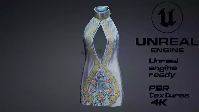 Floral dress PBR 4k
