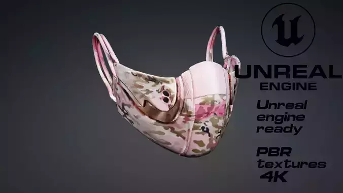 Pink Camo Mask PBR 4k