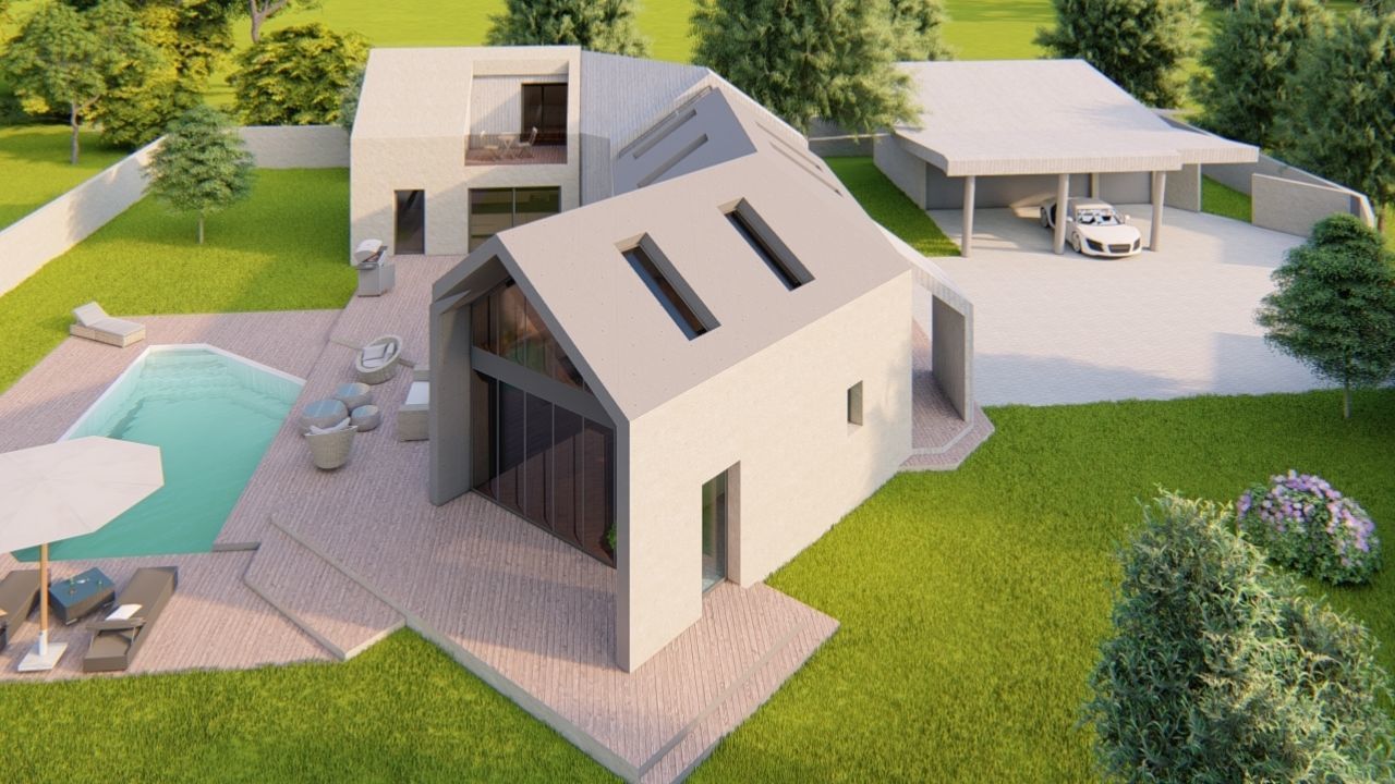Casa Scene-villa-modern house 3D model_8