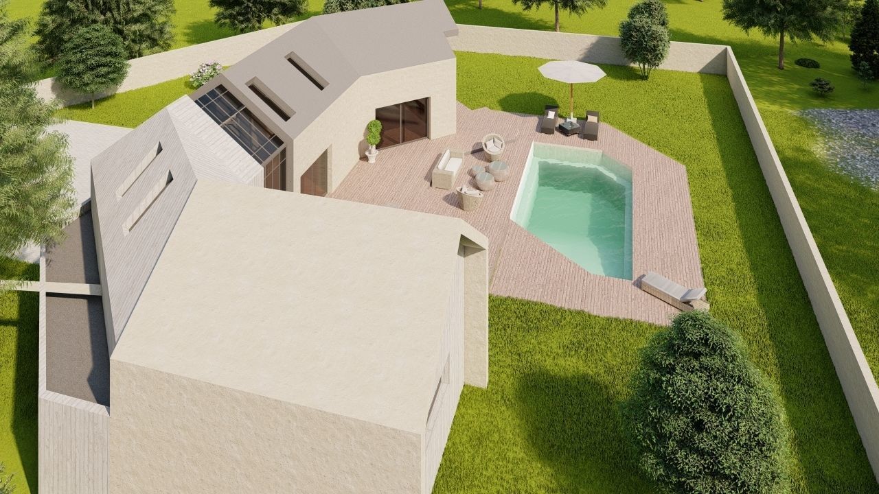 Casa Scene-villa-modern house 3D model_3