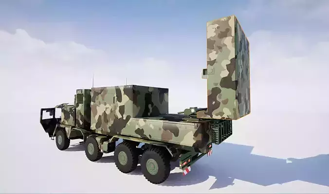 COBRA Counter-Battery Radar Low-poly 3D model