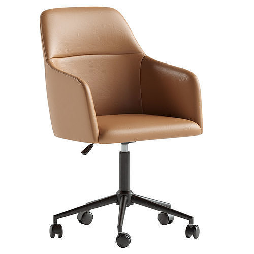 Asher Upholstered Swivel Desk Chair 3D model