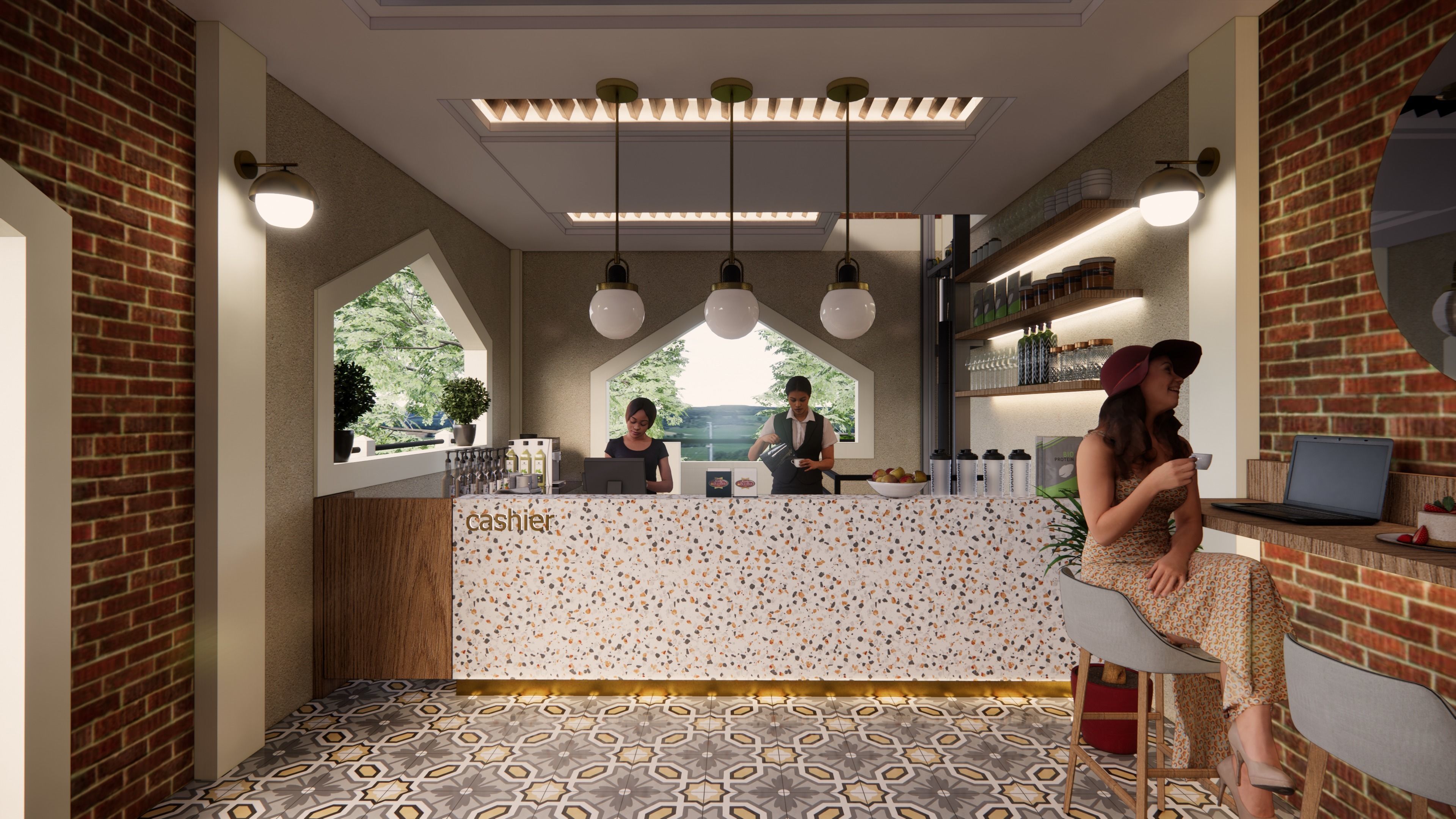 Padang Lepas Cafe 3D model_7