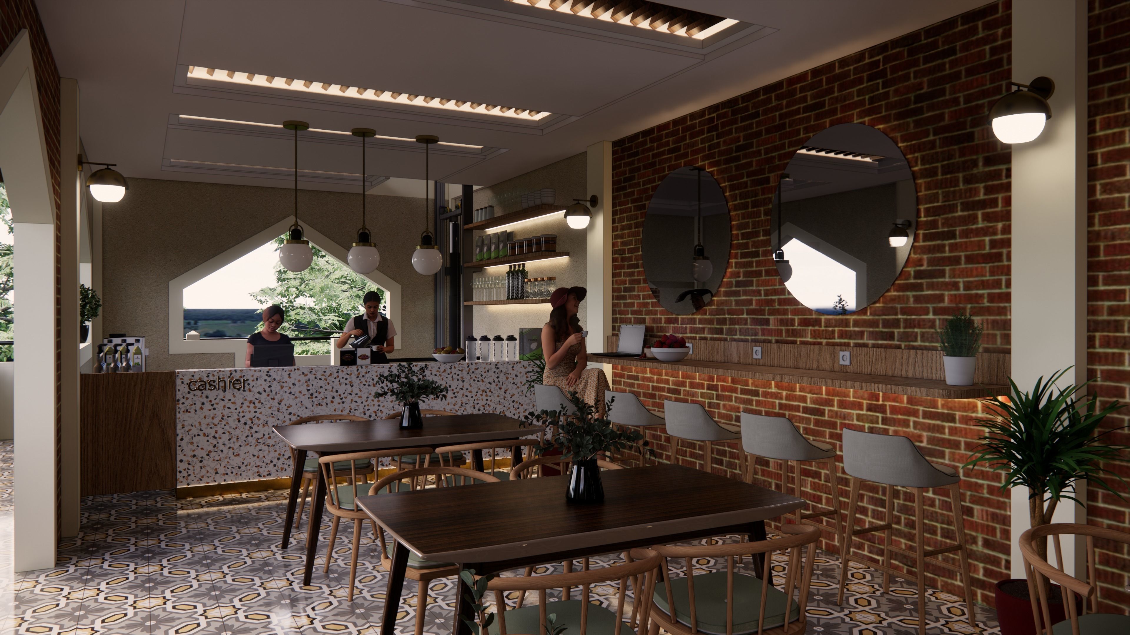 Padang Lepas Cafe 3D model_11