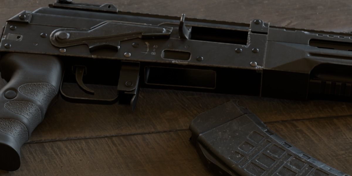 Assault Rifle Ak-12  Rig Low-poly 3D model_5