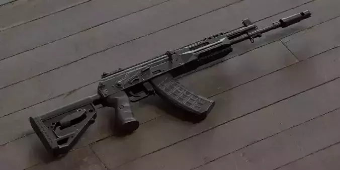 Assault Rifle Ak-12  Rig Low-poly 3D model Assault Rifle Ak-12  Rig Low-poly 3D model