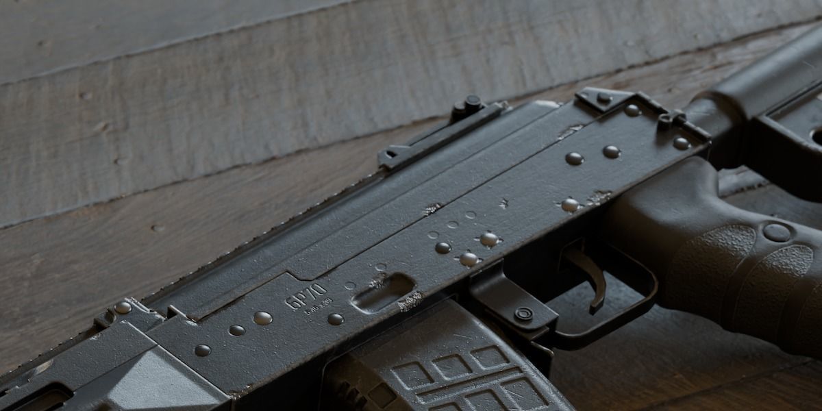 Assault Rifle Ak-12  Rig Low-poly 3D model_4