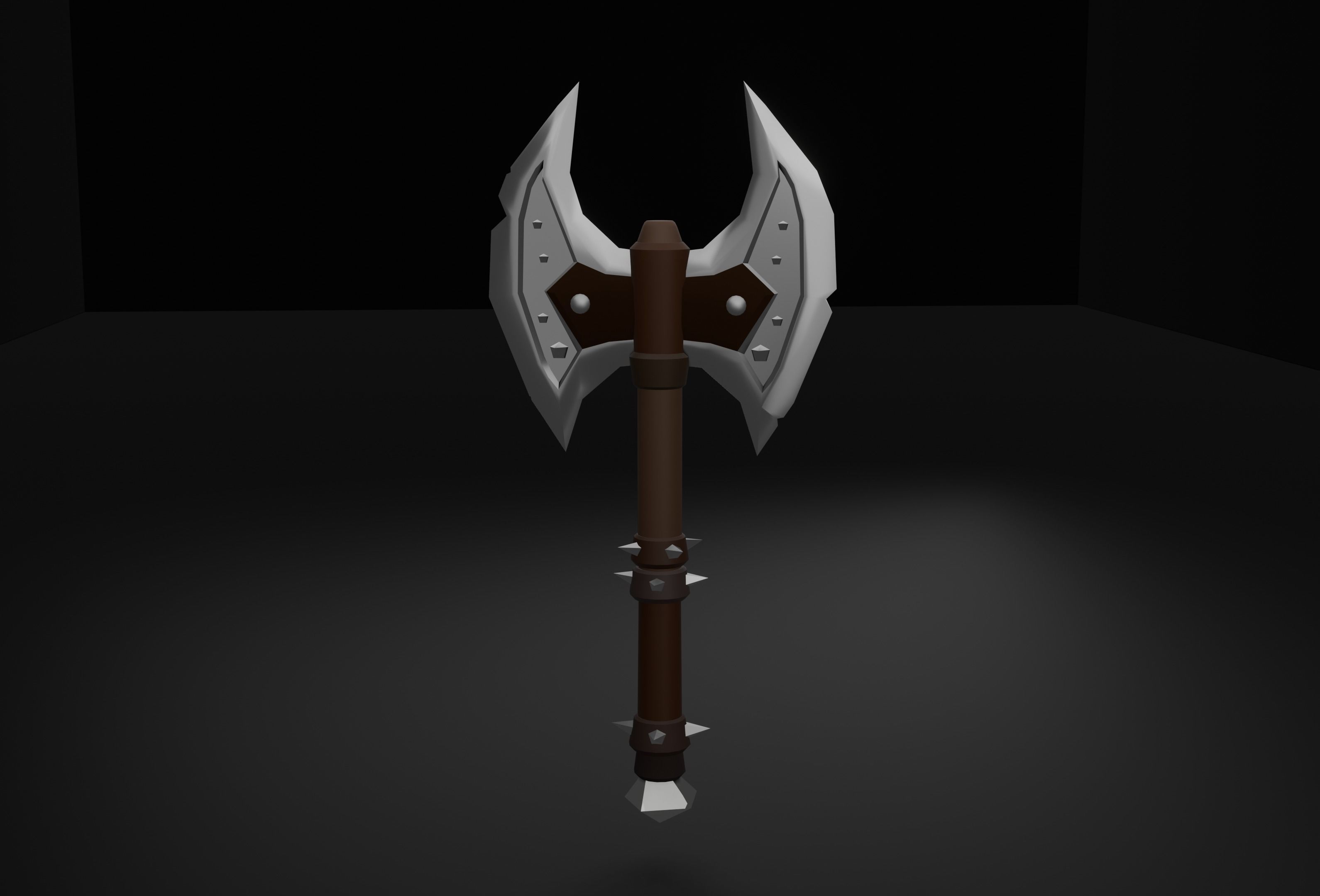 Viking axe 3d Low Poly 3D print model_6