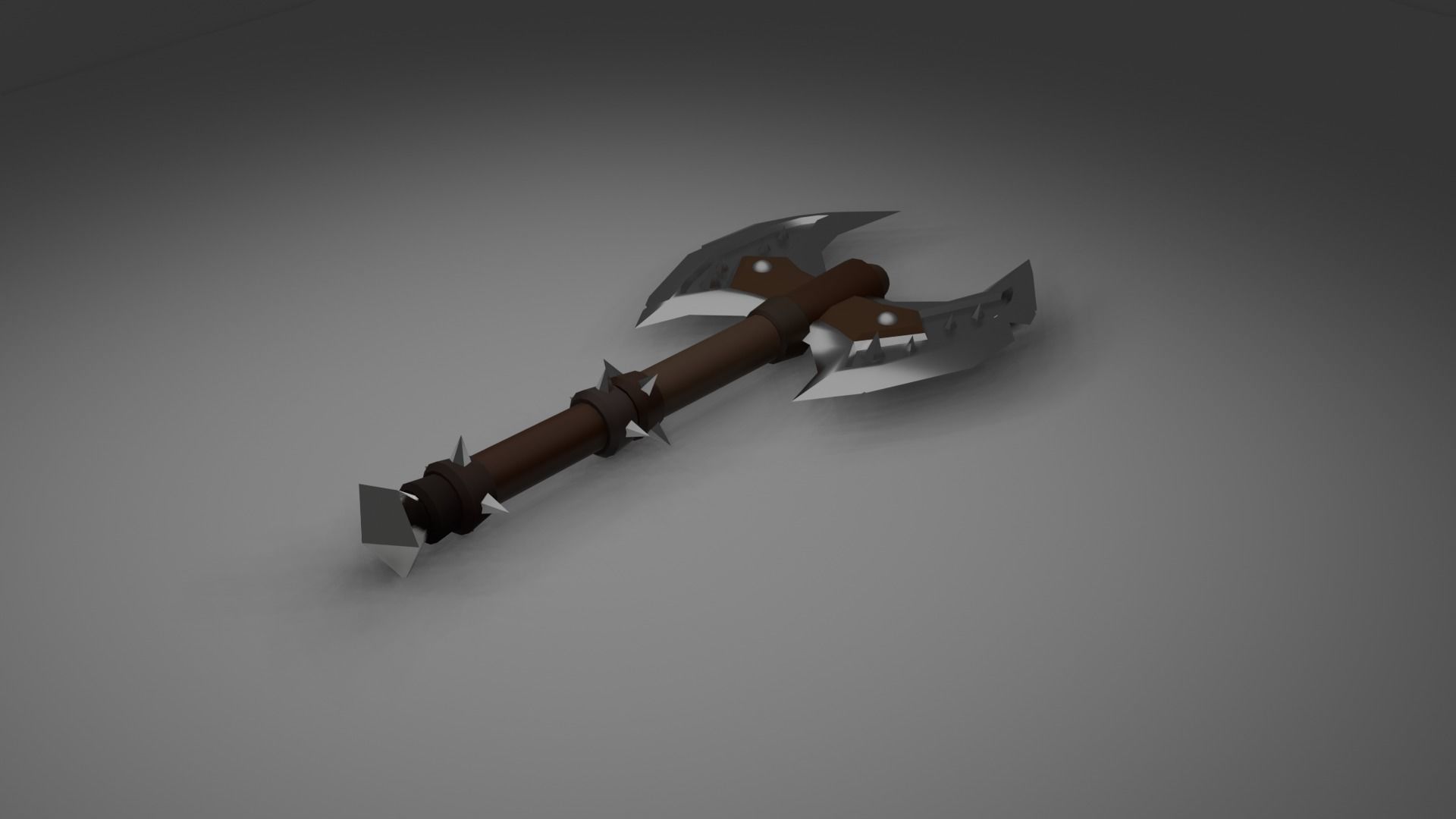 Viking axe 3d Low Poly 3D print model_1