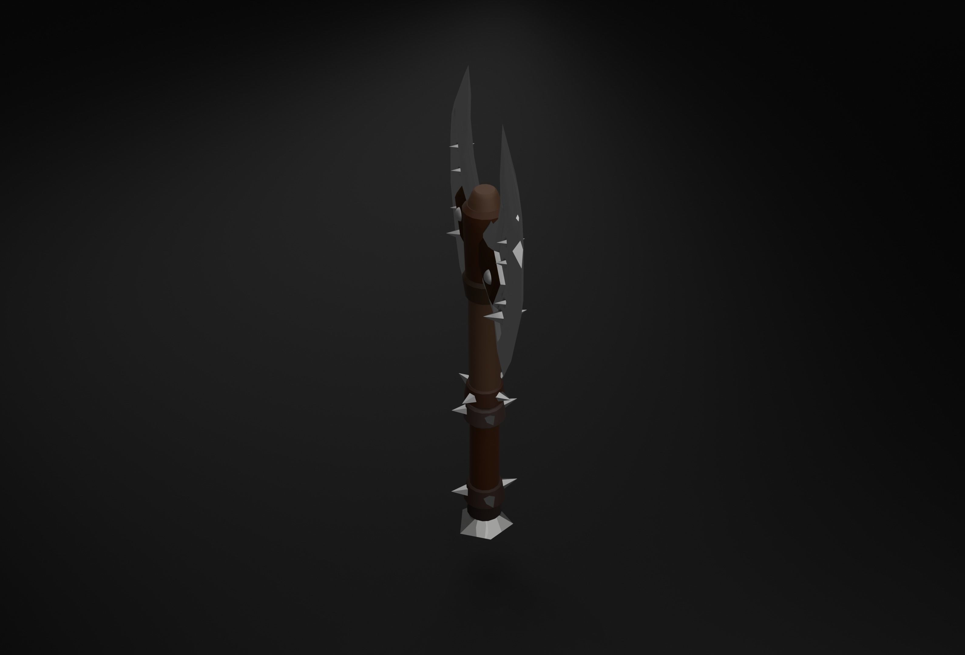 Viking axe 3d Low Poly 3D print model_7