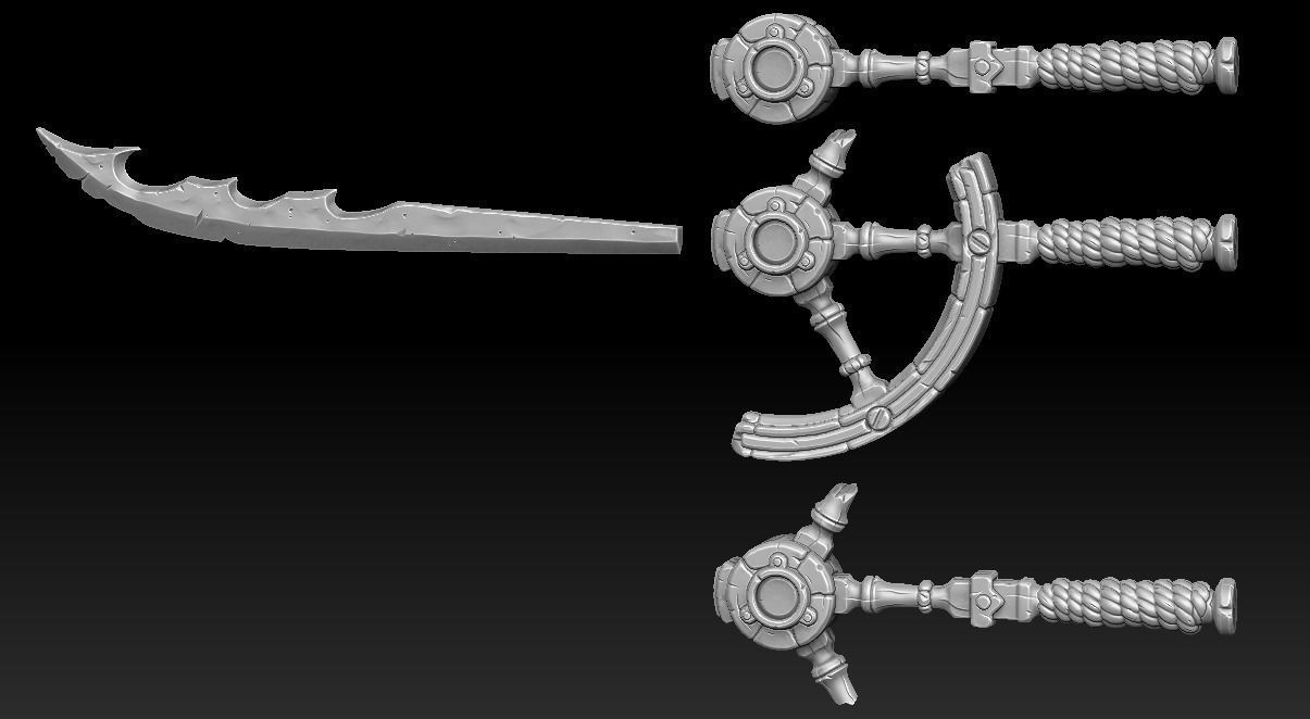 Coastal weapons collection 3d print 3D print model_1