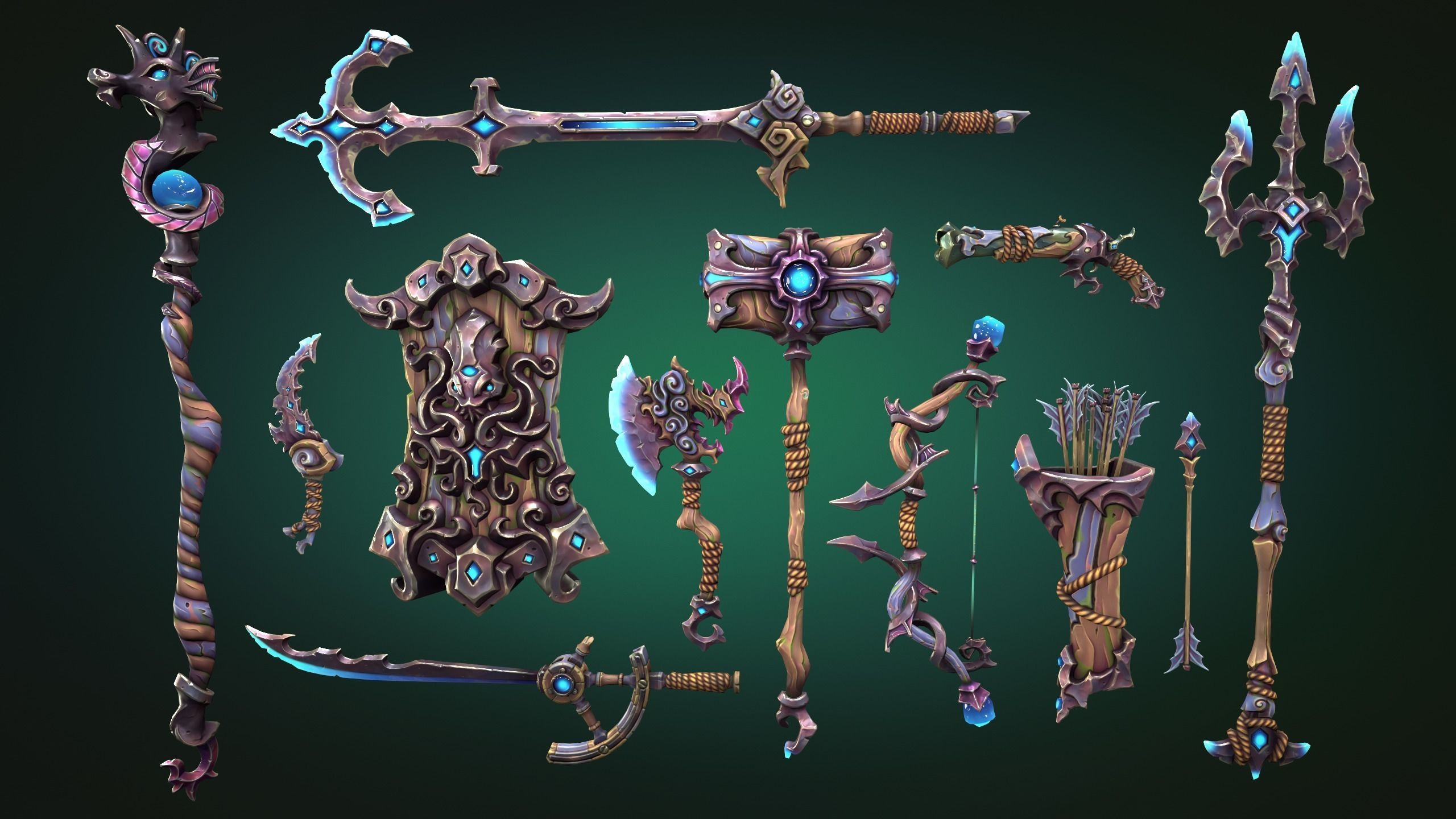 Coastal weapons collection 3d print 3D print model_13