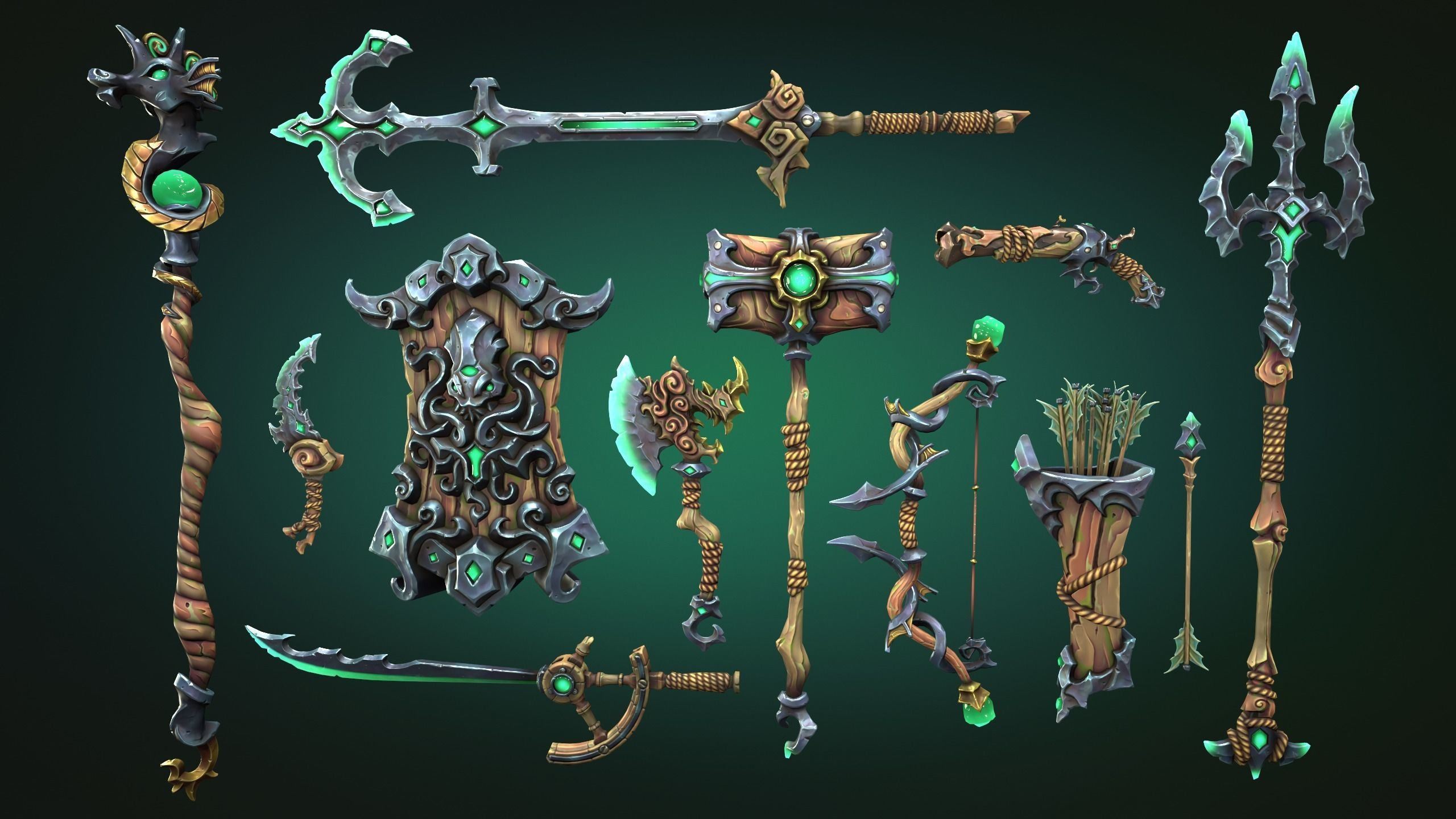 Coastal weapons collection 3d print 3D print model_11