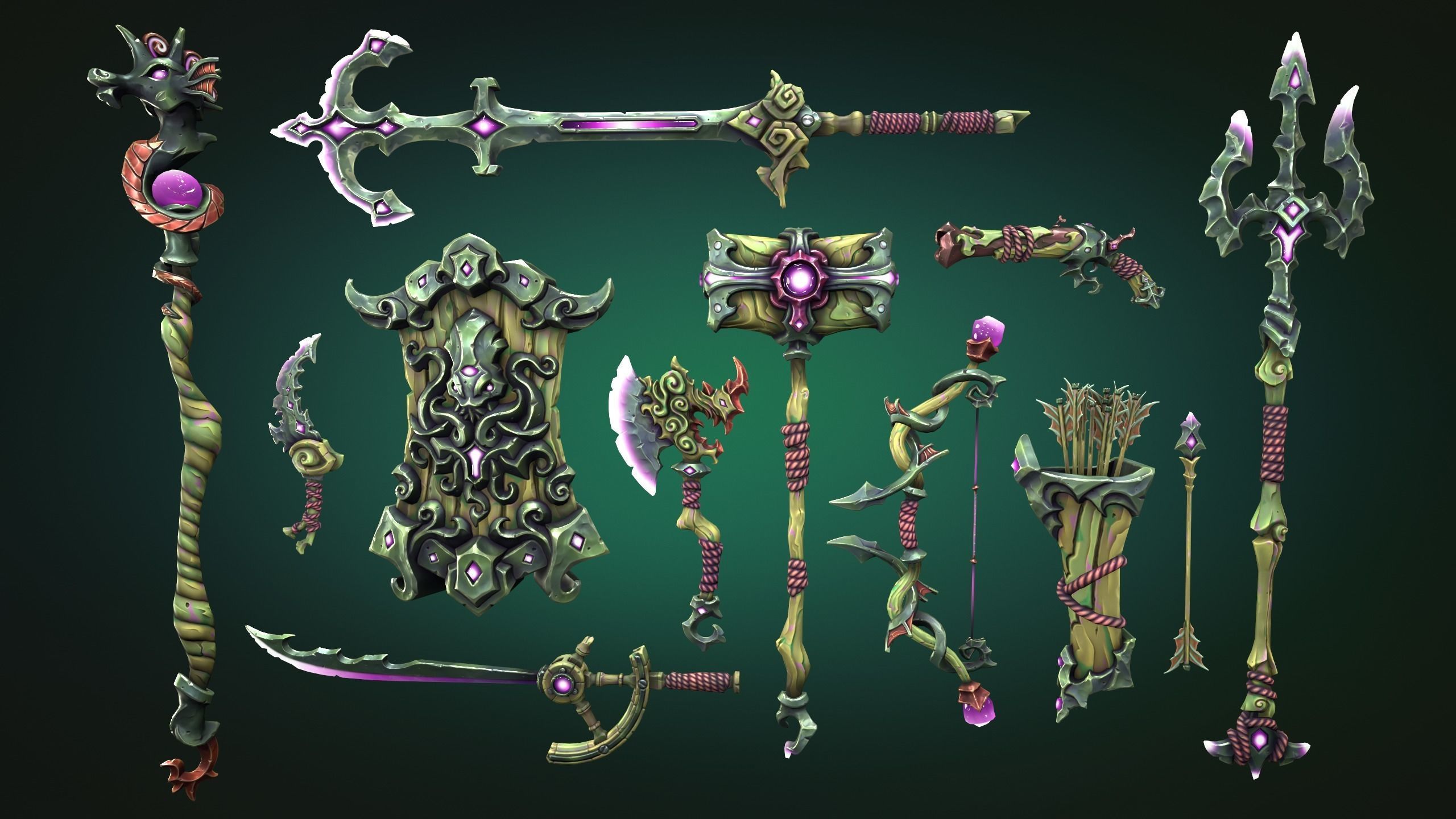 Coastal weapons collection 3d print 3D print model_14