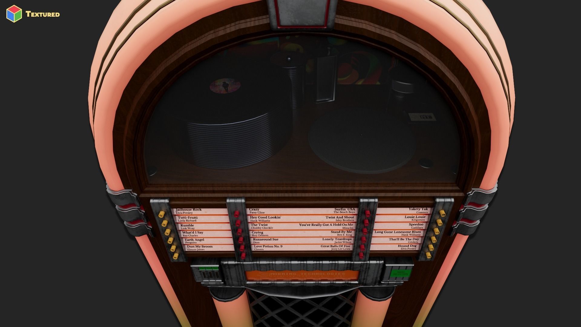 Retro Jukebox Low-poly 3D model_5