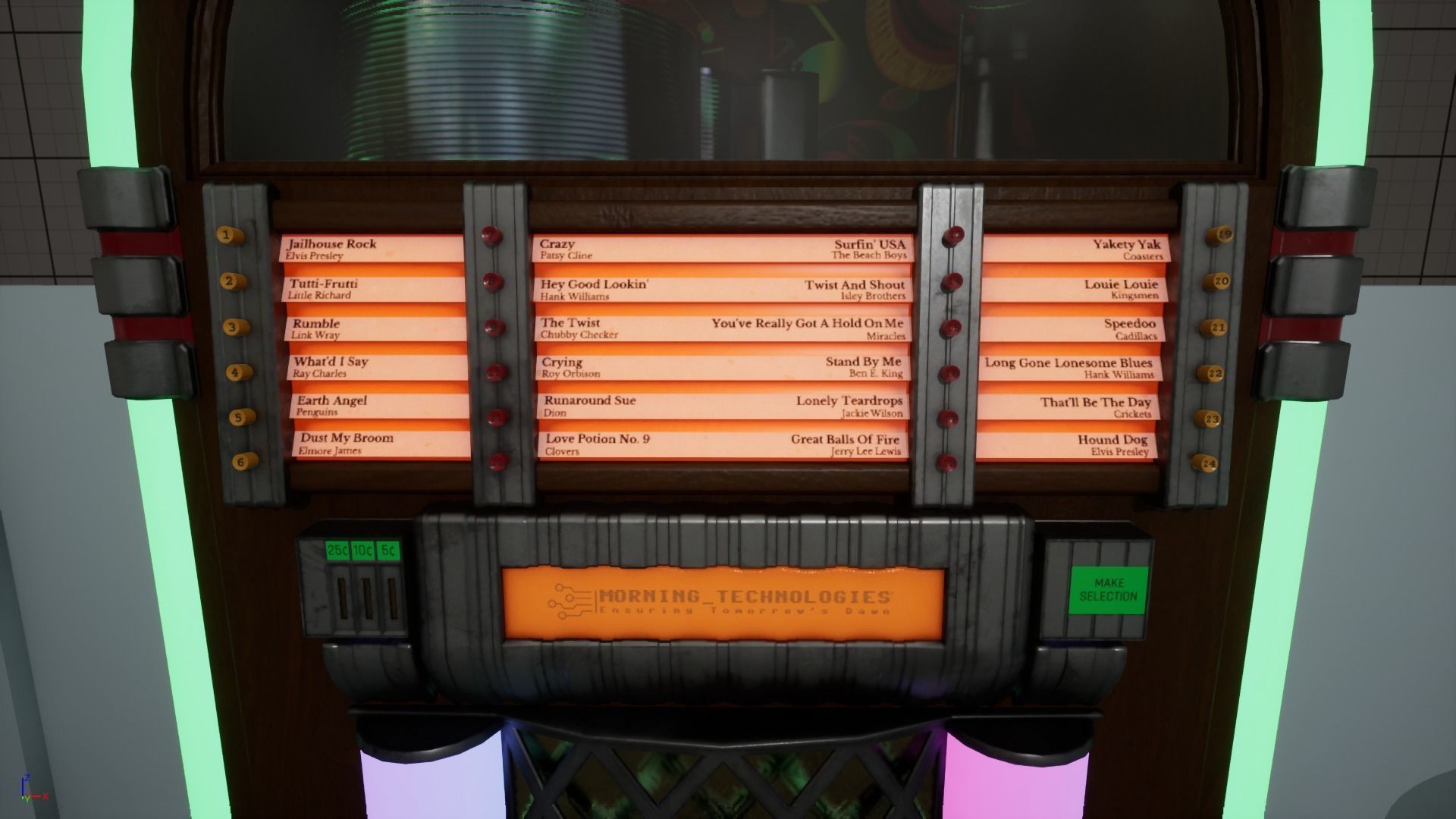 Retro Jukebox Low-poly 3D model_15