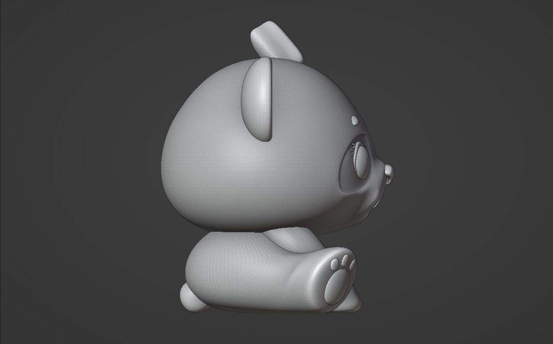 panda bear 3D print model_3