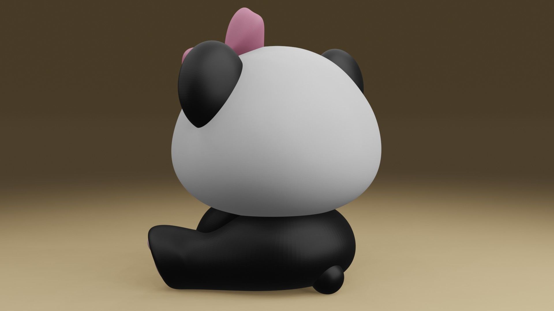 panda bear 3D print model_12