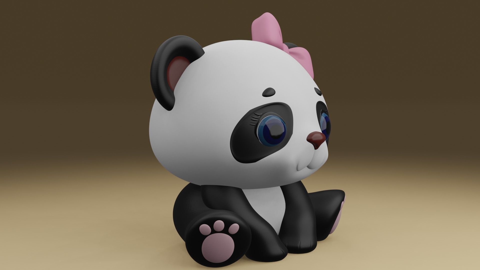 panda bear 3D print model_8