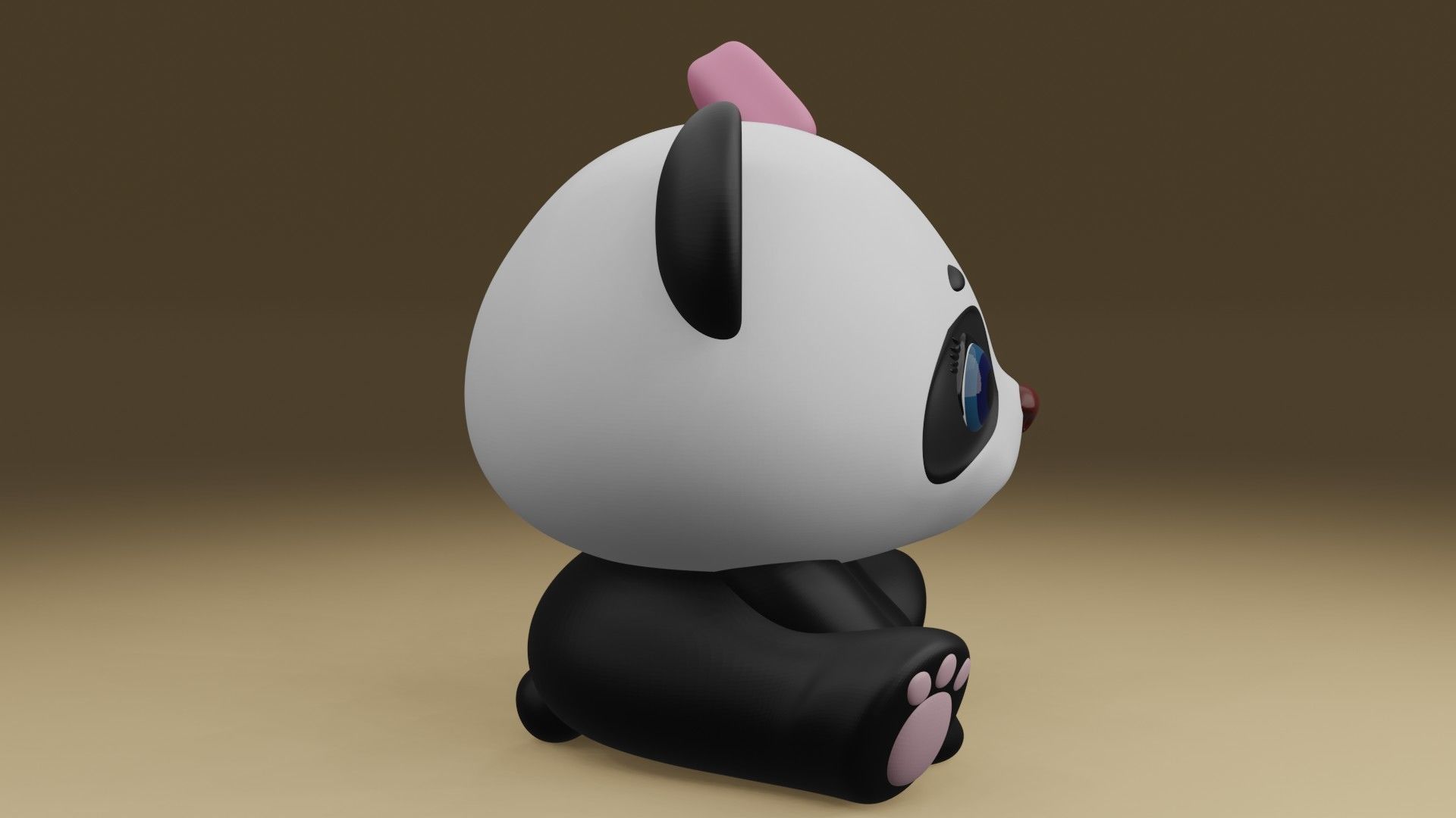 panda bear 3D print model_9