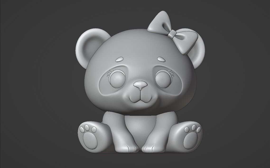 panda bear 3D print model_2