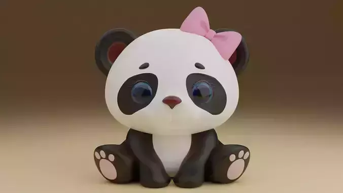 panda bear 3D print model
