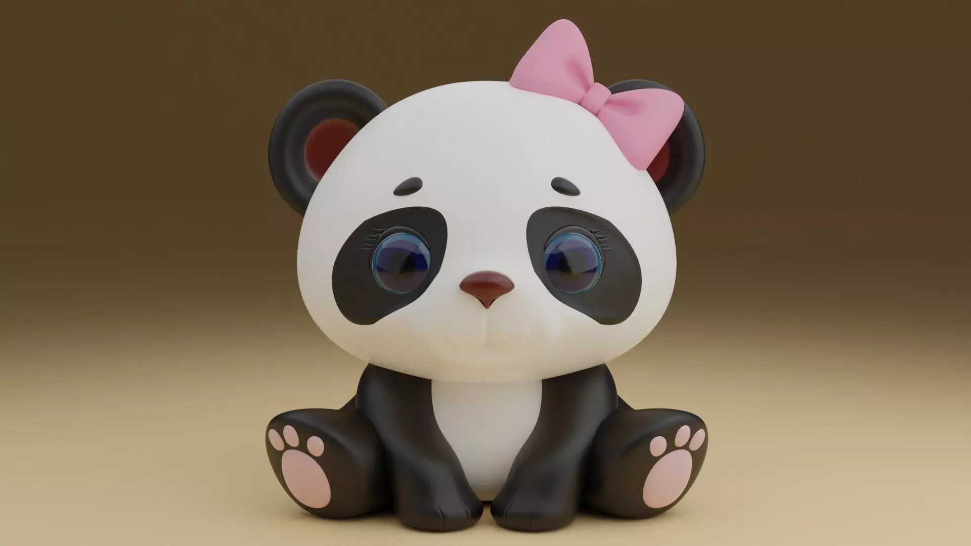 panda bear 3D print model_0