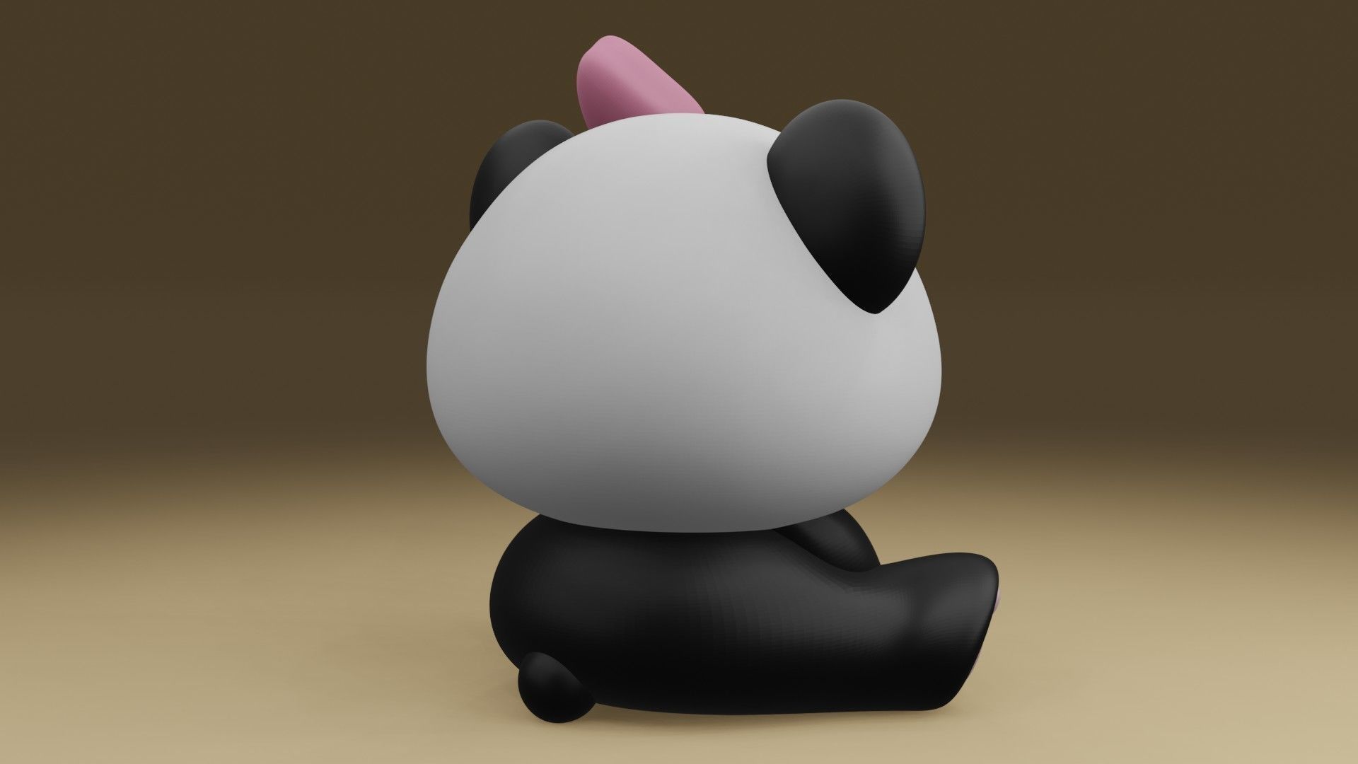panda bear 3D print model_10